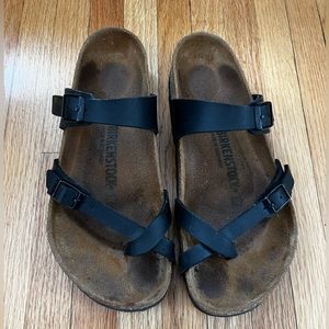 Birkenstock Mayari black leather sandal womens size 8 EU 39